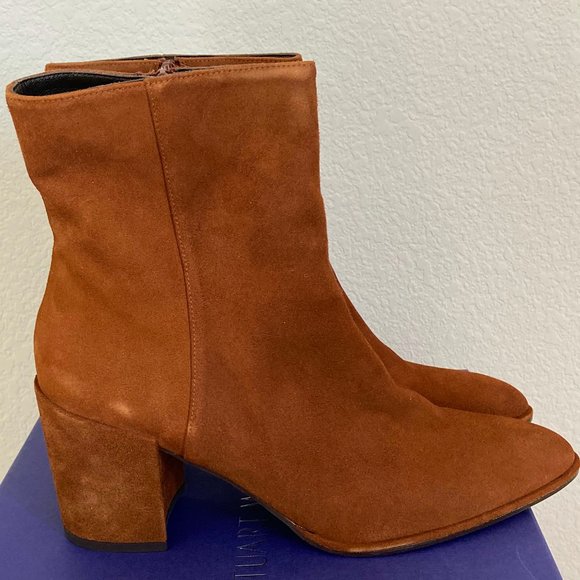 New STUART WEITZMAN Notazzie Suede Bootie - Picture 3 of 10